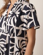 cflo Rochie boxy din viscoză cu model geometric Perante Bleumarin