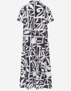 cflo Rochie boxy din viscoză cu model geometric Perante Bleumarin