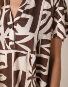 cflo Rochie boxy din viscoză cu model geometric Perante Maro