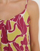 cflo Rochie Cloș verde deschis cu bretele din țesătură de viscoză florală Sepelvia