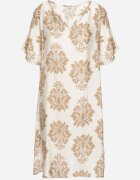 cflo Rochie cu croială dreaptă Ciemnobej din viscoză decorată cu model geometric Emilavie