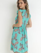 cflo Rochie Evazată Mentă din Viscoză cu model Paisley Marinetta