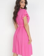 cflo Rochie fucsia din viscoză și cu cordon legat Gariela