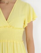 cflo Rochie Galbenă Tip plic din Viscoză cu elastic în talie Neroni