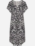 cflo Rochie Gri din Viscoză croi Evazat imprimeu Leopard Luneira
