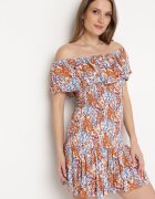 cflo Rochie Maro-Albastră Spaniolă Mini din Viscoză Elastică Zamra