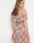 cflo Rochie Maro-Albastră Spaniolă Mini din Viscoză Elastică Zamra
