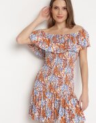 cflo Rochie Maro-Albastră Spaniolă Mini din Viscoză Elastică Zamra