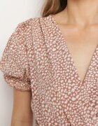 cflo Rochie Maro deschis cu elastic în talie cu decolteu petrecut Ianveia