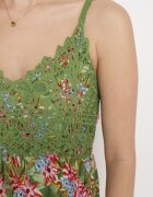 cflo Rochie Maxi de viscoză verde închis cu bretele evazată Nolwessa