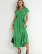 cflo Rochie Maxi Verde legată în talie și cu talie elastică Vynyndu