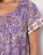 cflo Rochie Mov din Viscoză cu Croială Cloș în Stil Boho Melnea