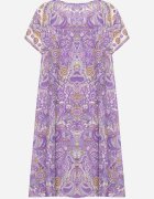 cflo Rochie Mov din Viscoză cu Croială Cloș în Stil Boho Melnea