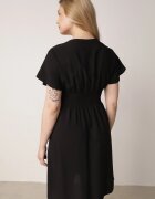 cflo Rochie Neagră din Viscoză Saede