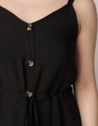 cflo Rochie Neagră din Viscoză Xelpiroe