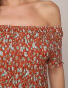 cflo Rochie Portocaliu-Albastră din Vâscoză Cheri