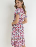 cflo Rochie Roșie Cloș cu elastic în talie Angely