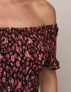 cflo Rochie Roșu-Negru din Viscoză Cheri