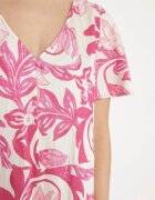 cflo Rochie Roz tip cutie din vâscoză cu flori cu decolteu în V Inisara