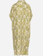 cflo Rochie tip cămașă dreaptă verde închis din viscoză cu imprimeu ornamental Vanisse