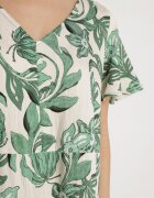 cflo Rochie tip cutie verde din viscoză cu imprimeu floral cu decolteu în V Inisara