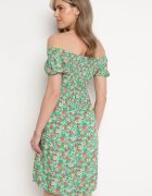 cflo Rochie Verde deschis din Viscoză cu imprimeu floral cu decolteu spaniol Latiana