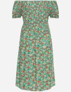 cflo Rochie Verde deschis din Viscoză cu imprimeu floral cu decolteu spaniol Latiana