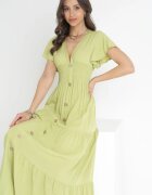 cflo Rochie Verde deschisă din Viscoză Heeny