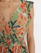 cflo Rochie Verde din Vâscoză Yenek
