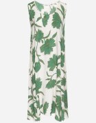 cflo Rochie Verde din Viscoză cu Model Floral Fără Mâneci Orrulene