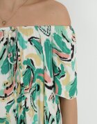 cflo Rochie Verde din Viscoză Mini Stil spaniol cu Mânecă Scurtă Titandia