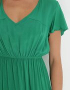 cflo Rochie Verde evazată din Vâscoză stil Folky