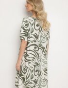 cflo Rochie Verde închis Tip cutie cu Model Ornamental din Viscoză Tosela