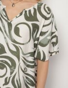 cflo Rochie Verde închis Tip cutie cu Model Ornamental din Viscoză Tosela