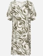 cflo Rochie Verde închis Tip cutie cu Model Ornamental din Viscoză Tosela