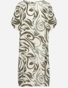cflo Rochie Verde închis Tip cutie cu Model Ornamental din Viscoză Tosela