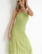 cflo Rochie Verde Vâscoză Midi cu croială mulată Ilynn