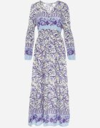 cflo Rochie Violet-Bej Boho din Viscoză Lohine