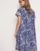 cflo Rochie viscoză bleumarin cu croi evazat în stil Boho Melnea