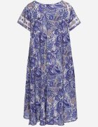 cflo Rochie viscoză bleumarin cu croi evazat în stil Boho Melnea