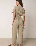 cflo Salopetă din viscoză verde închis cu croi cambrat cu pantaloni largi Delsea