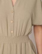 cflo Salopetă din viscoză verde închis cu croi cambrat cu pantaloni largi Delsea