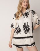 cflo Set Bej-Negru în Stil Rustic Cămașă și Pantaloni scurți Tosmire