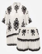cflo Set Bej-Negru în Stil Rustic Cămașă și Pantaloni scurți Tosmire