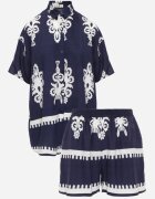 cflo Set Bleumarin în stil rustic Cămașă și Pantaloni scurți Tosmire