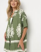 cflo Set Verde închis în Stil Rustic Cămașă și Pantaloni scurți Tosmire