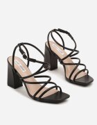 chiara foscari Sandale Negre cu toc decorate cu barete Miroti