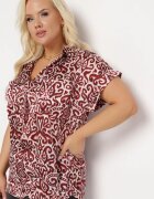 christy Bluză Bordou-Albă cu croială lejeră cu buzunare laterale Relvani