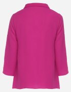 christy Bluză camasa Fucsia cu Guler și Buzunar Aplicat Tafetă