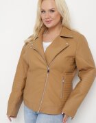 christy Jachetă Ramonescă Maro din piele ecologică cu curele decorative cu capse Bellassa